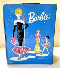 BARBIE PONYTAIL Mattel CARRY CASE 1962 LIGHT BLUE vtg Condition 