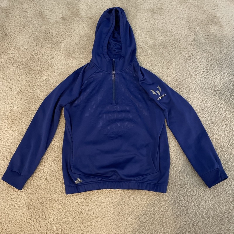 Lionel Messi Adidas Argentina Zip Pullover Hoodie YL