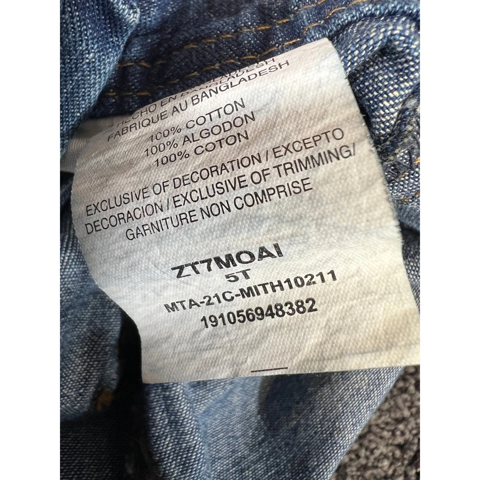 Mono vaquero auténtico Wrangler - azul Jean niños pequeños bolsillos utilitarios 5T Foto 4 de 4