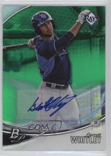 2016 Bowman Platinum Presence Green 65/75 Garrett Whitley #PPA-GW Auto 3q7