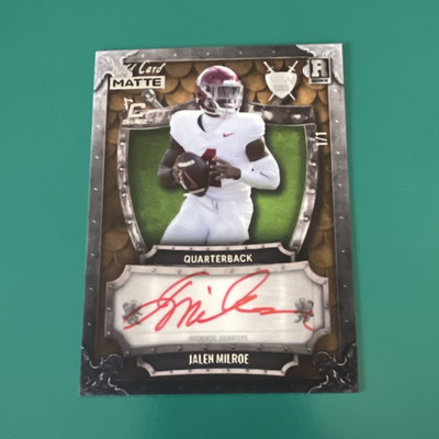 Wild Card 2025 Rookie Autograph 1/1 Jalen Milroe Weekend Warrior Football