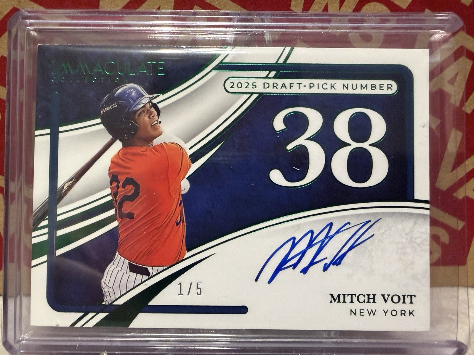 2026 Immaculate Draft Selection Signatures Mets Mitch Voit On-Card Auto 1/5 SSP