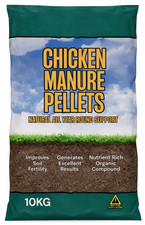 Chicken Manure Pellets Organic Garden Fertiliser Plant Feed Soil Improver 10kg