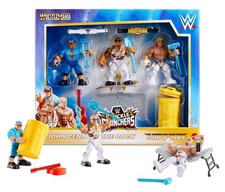 WWE Wrestlemania Knuckle Crunchers 3 Pack John Cena The Rock Cody Rhodes MIB