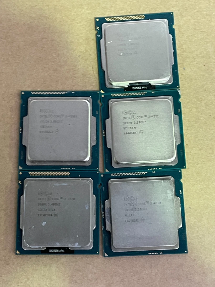 Lot of 6 Intel CPUs Mixed i7-3770 i5-4570 i5-4590S i5-3470 i7-4771
