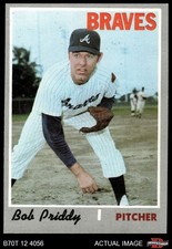 1970 Topps #687 Bob Priddy Braves 6 - EX/MT