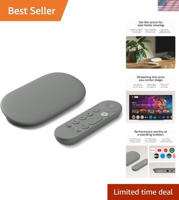 4K TV Streamer with Voice Search Remote - Access Movies & Live TV Effortlessly