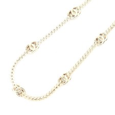Chanel Coco Mark Necklace Plated Women Gold One Size 639147