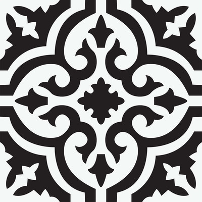 Black Parma Peel & Stick Floor Tiles, FP3828
