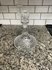 Vintage Waterford Crystal Lismore Ships Decanter with Stopper 10”
