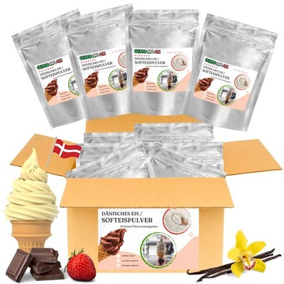 Gino Gelati 10x1kg Dänisches Softeis Pulver Überraschungs-Sparmix