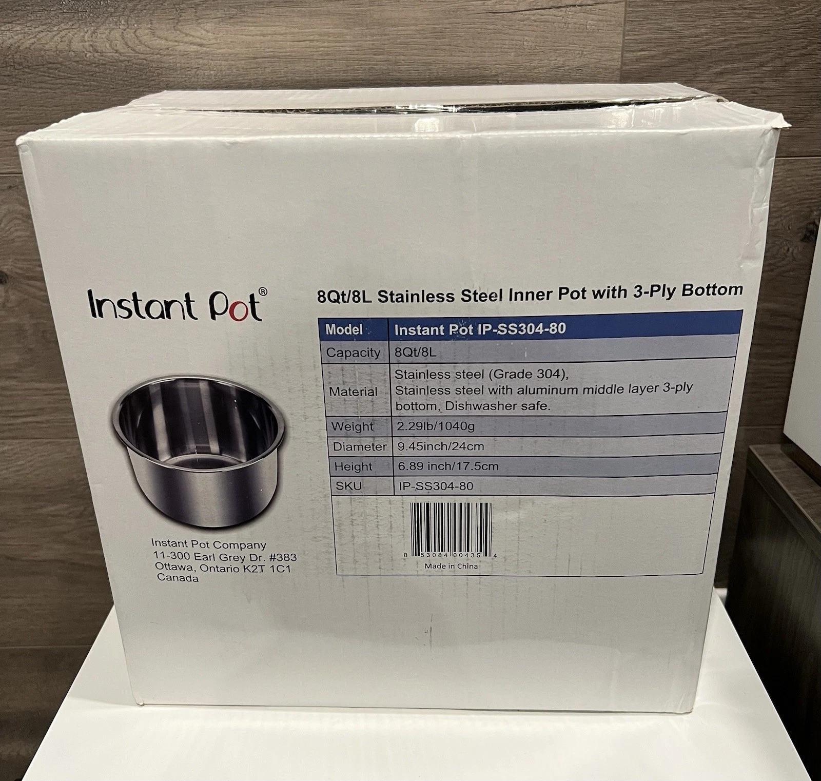 Instant Pot 8qt Stainless Steel Pot Insert (Inner Pot) NEW Unopened Box