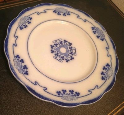 Antique Flow Blue 10'' Dinner Plate Lorne Pattern W.H. Grindley - Bright & Clean