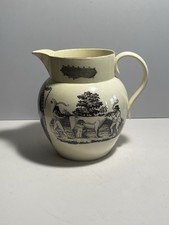 Staffordshire Creamware Liverpool Pitcher Thomas Jefferson and John Bull Rare