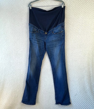 H&M Maternity Jeans UK 16 EUR 44  &denim Mama straight High Rib Blue
