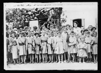 Bucharest Romania 1920 Jewish Orphans Red Cross Orphanage Group Photo