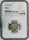 1917-S Buffalo Nickel, NGC VF-25, Better Date!