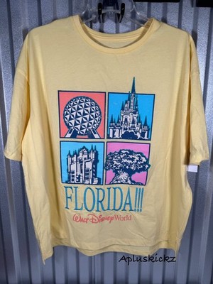 2026 Disney Parks Icons Eras Swift Style Florida Yellow Shirt Adult Sizes NWT!