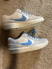 Size 8.5- Nike Force 58 SB White/Sky Blue
