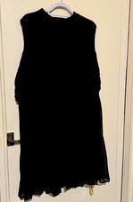 JD Williams Size 30 LV514 Black High Collar Sleeveless Dress BNWT