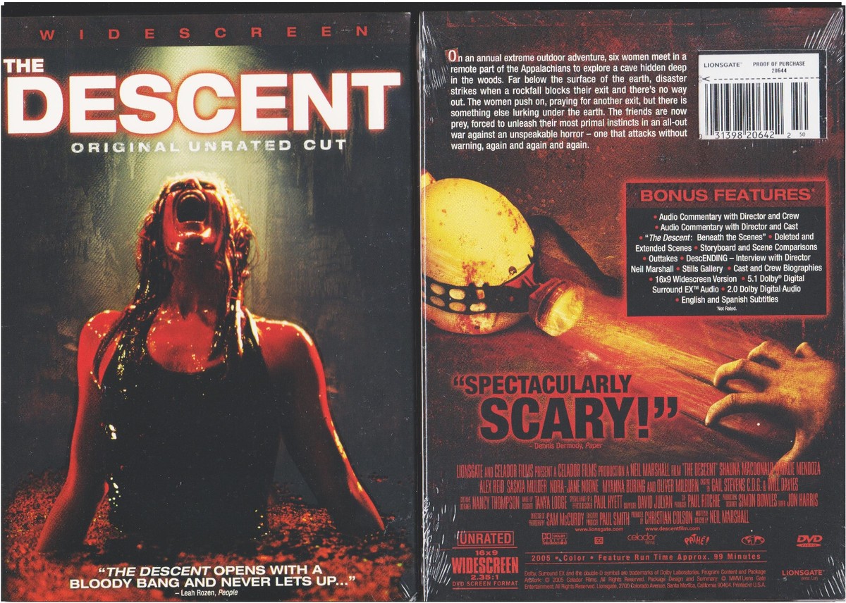 The Descent (DVD 2005) Original Uncut Unrated Version Widescreen