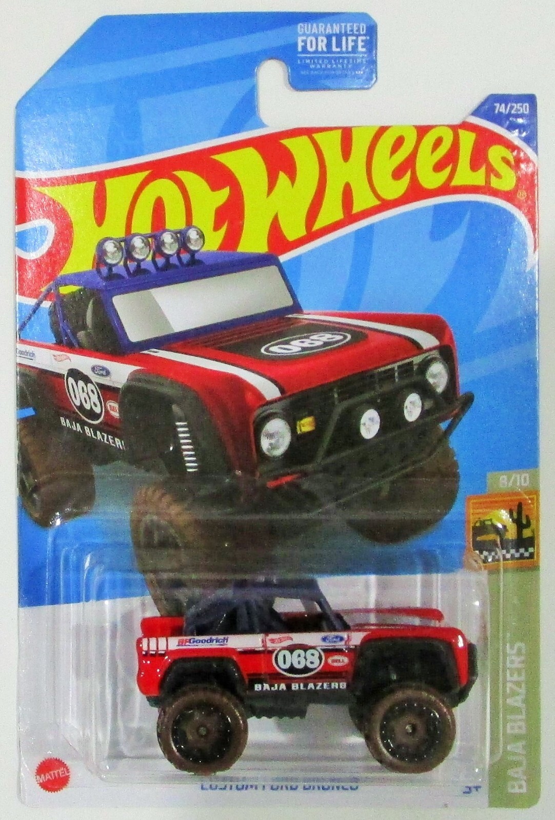 Hot Wheels 2022 basic series custom ford bronco red #74 / 250