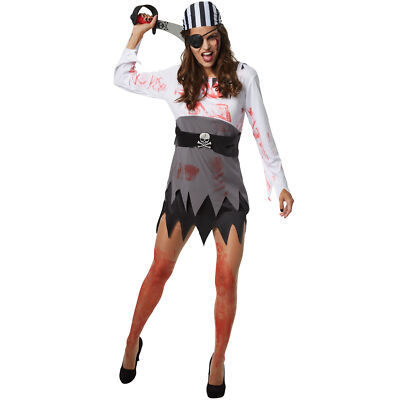 Kostüm Damen Zombie Geisterpirat Piratin Seeräuberin Fasching Karneval Halloween