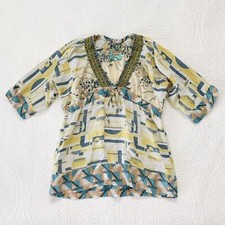 Johnny Was 100 Silk Tunic Blouse