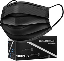 50/100 PCS From USA Black Face Mask Mouth Nose Protector Respirator Masks