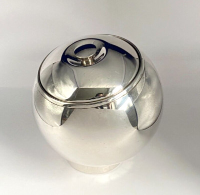 Vintage MCM Fornari Roma Italienische Chrom Kugel Eiskübel Gold Glaseinsatz Barware