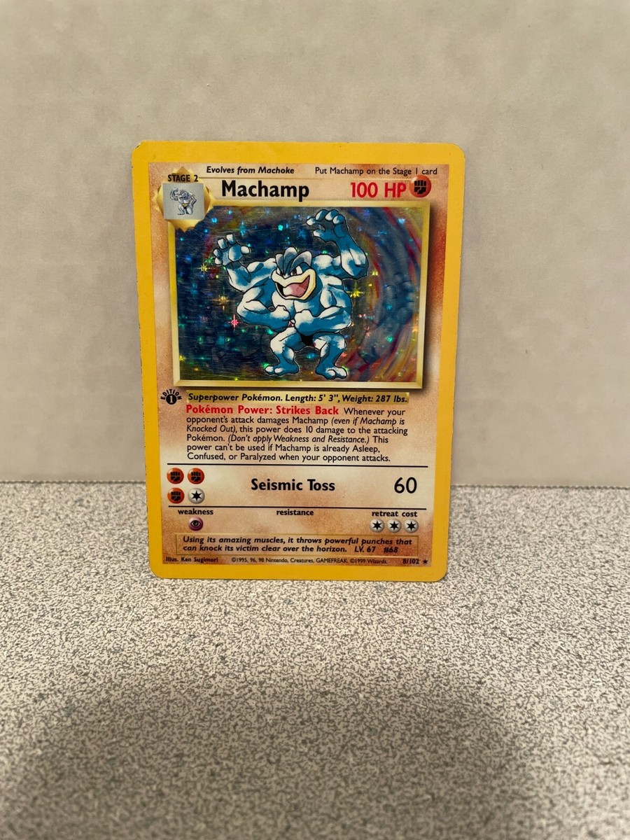 Machamp - FIRST EDITION - HOLO RARE 8/102 | eBay Machamp - FIRST EDITION - HOLO RARE 8/102 | eBay