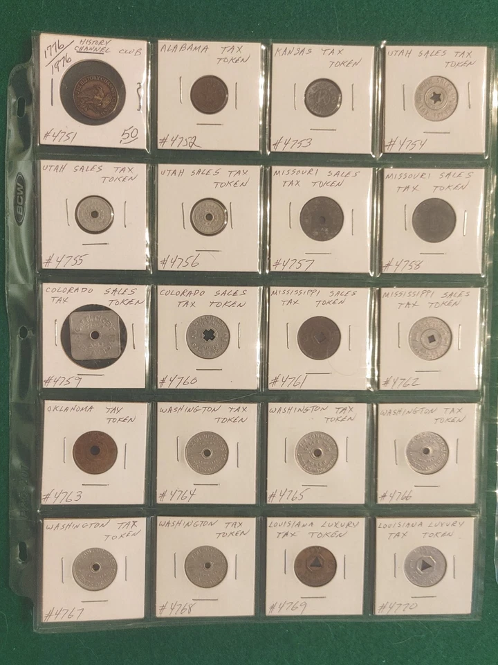 罕见老式批量 (38) 美国销售税代币  — 第 3/4 张图片