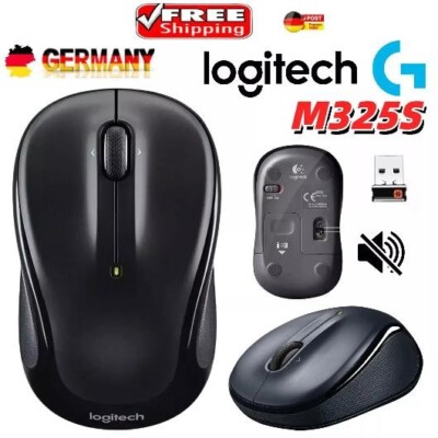 LOGITECH M325 Wireless Mouse Silent 2.4GHz Optical Slim Mice Laptop PC USB DE