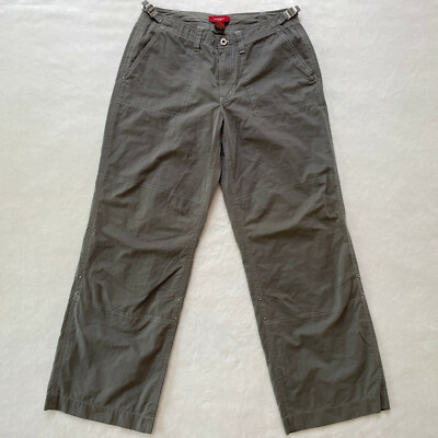 Sundance Roll Up Cropped Pants Womens Size 6 Gray Outdoor Hiking Cotton Nylon