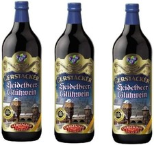 3 Flaschen Gerstacker Heidelbeer Glühwein a 1 Liter  8,5% vol.