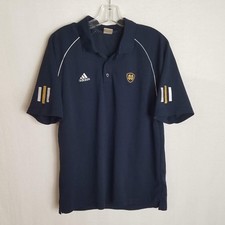 Adidas Mens Blue Notre Dame Fighting Irish S/S Polo Shirt Size Medium TP629
