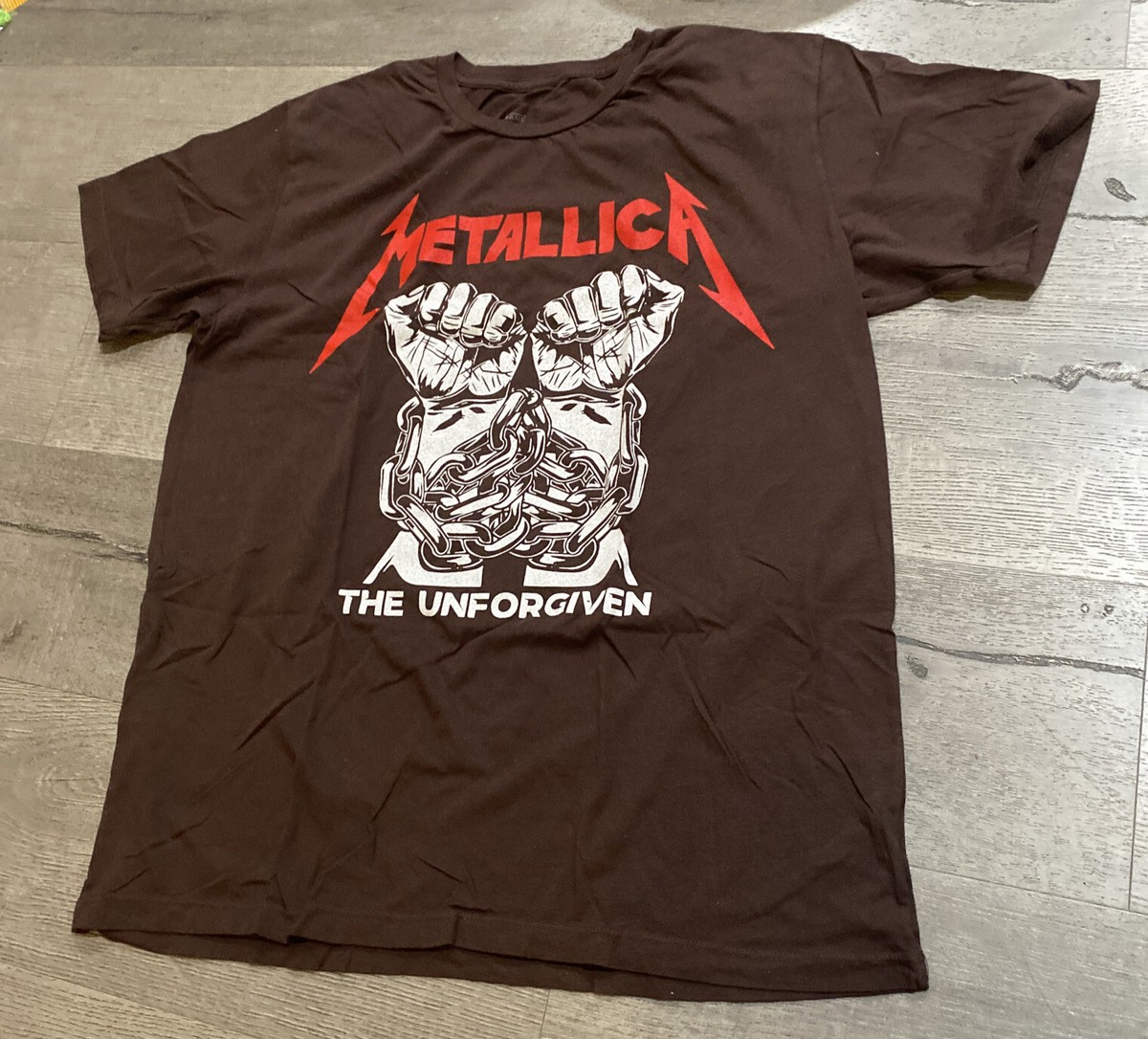 VANS METALLICA The Unforgiven Chains Brown T-Shirt Sz XL | eBay