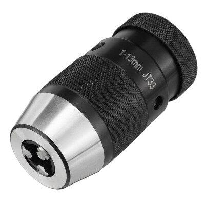 3/76''-1/2'' Keyless Drill Chuck JT33 Taper Mount Adjustable 1mm-13mm 3 Jaw