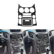 Center Control Set Trim Carbon Fiber Interior For Hyundai Genesis Coupe 13-16