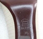 Giorgio Armani Made in Italy Ivory Textured High Heels, Sz EU 39 (US 9) *Flawed* — photo 8