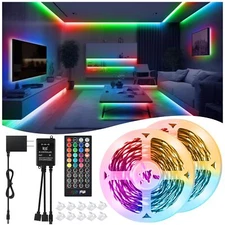 Tiras De Luces LED Bluetooth RGB 65.6 ft 20M Decoraciones Para El Hogar Cuarto