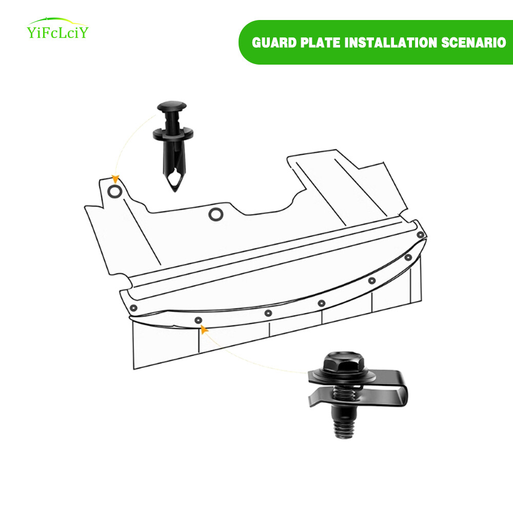 40pcs For Ford Body Bolts U-nut Clips Engine Under Cover Splash Shield Guard