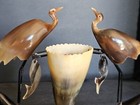 Carved Horn Art Birds and Fish — photo 9
