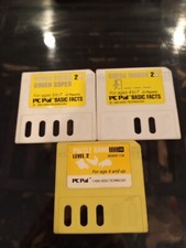 Vintage lot of 3 1989 VTECH PC Pal Computer Learning Video Game Cartridges