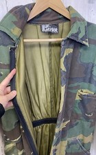 Vintage Patriot Quilted Interior Camo Camoflage Coveralls No Sz Tag 21  Armpit