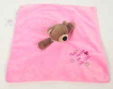 Baby Starters Pink Lovey Bear Security Blanket THANK HEAVEN FOR LITTLE GIRLS