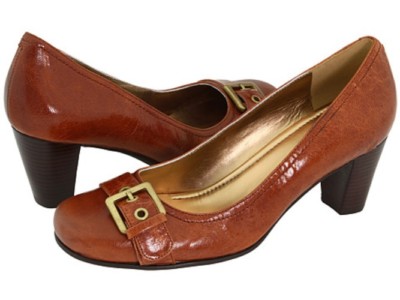 Ecco Hanna Buckle Pump Cognac Brown Heels Shoes Dress 6.5 37 NEW | eBay