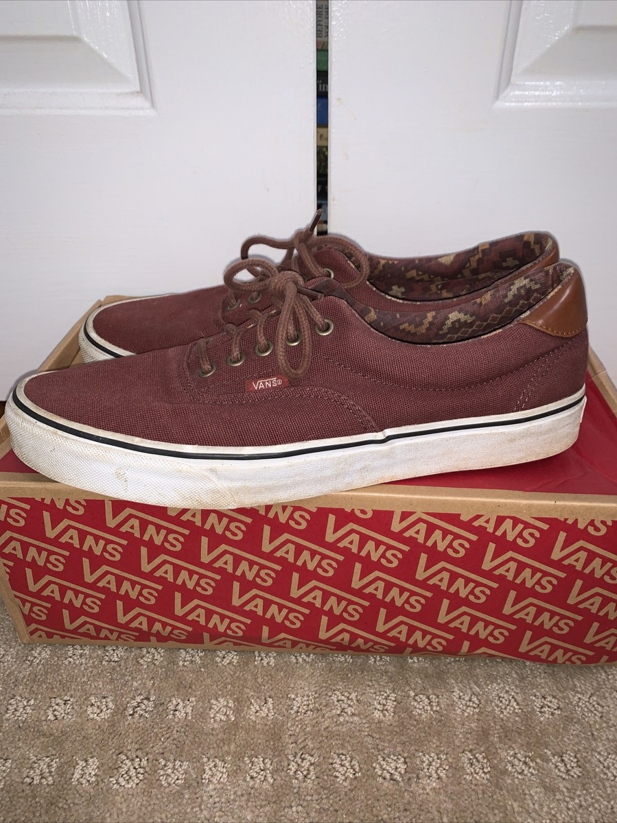 VANS Off the Wall Era canvas sneakers shoes Burgandy Maroon mens