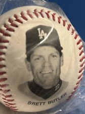 Brett Butler LA Dodgers Photo Ball MLB Approved