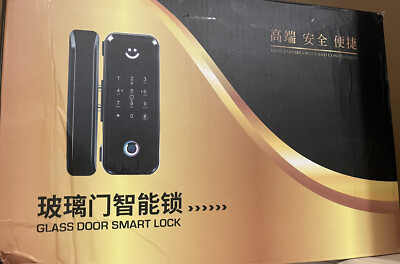 669 Lock Glass Door Security Biometric Smart Lock Fingerprint Door Lock No Drill ...